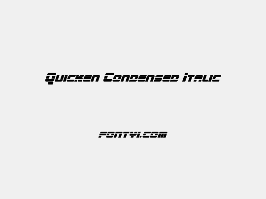 Quicken Condensed Italic
