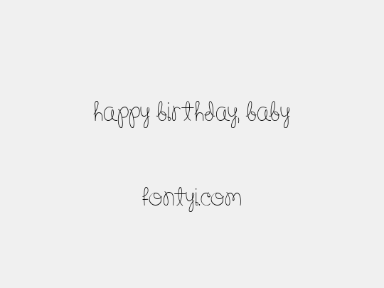 Happy Birthday, Baby