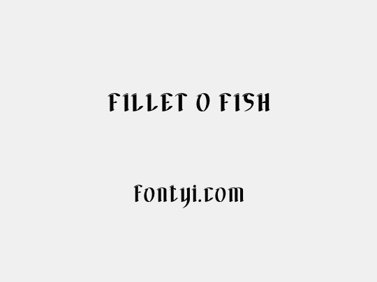 FILLET O FISH