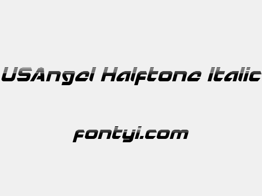 USAngel Halftone Italic