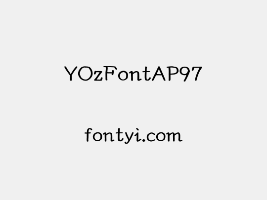 YOzFontAP97