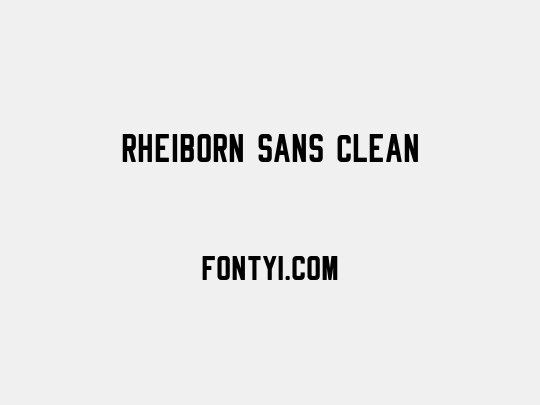 Rheiborn Sans Clean