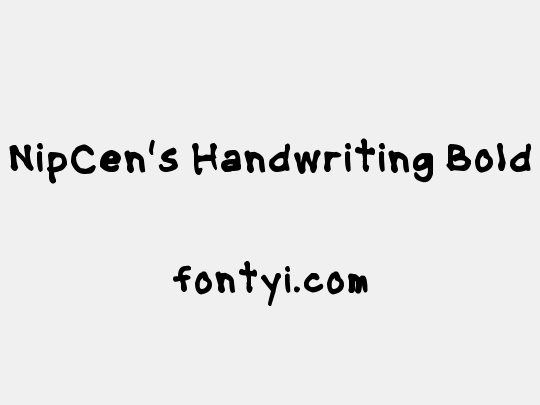 NipCen's Handwriting Bold