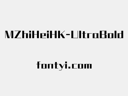 MZhiHeiHK-UltraBold
