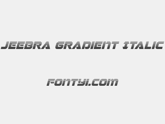 Jeebra Gradient Italic