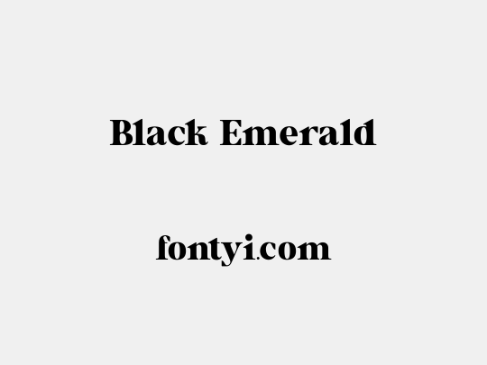 Black Emerald