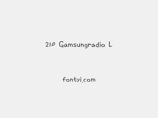 210 Gamsungradio L