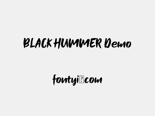 BLACK HUMMER Demo