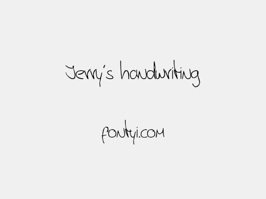 Jerry's handwriting