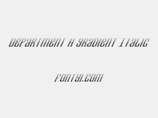 Department H Gradient Italic