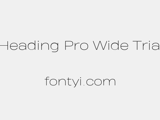 Heading Pro Wide Trial