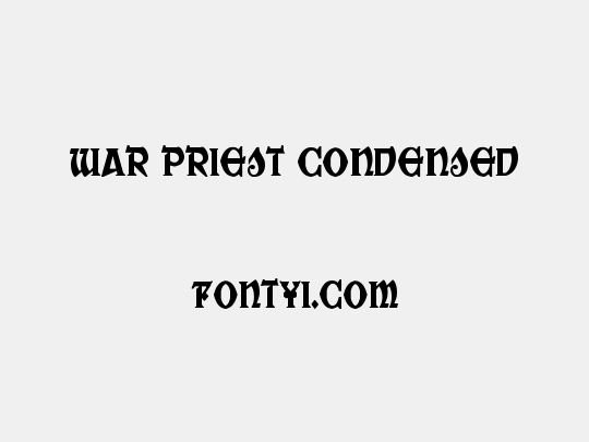War Priest Condensed