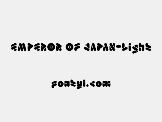 EMPEROR OF JAPAN-Light