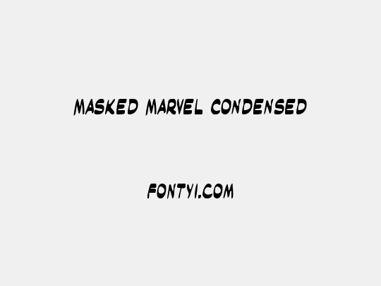 Masked Marvel Condensed