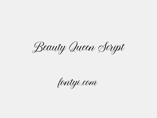 Beauty Queen Script
