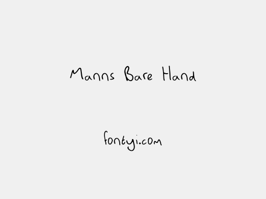 Manns Bare Hand