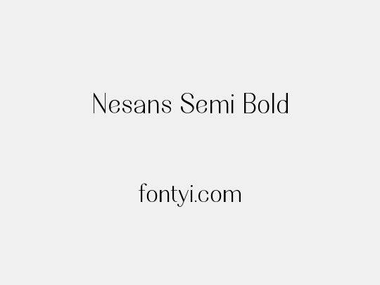 Nesans Semi Bold