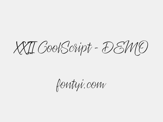 XXII CoolScript - DEMO