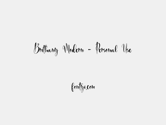 Brithany Modern - Personal Use