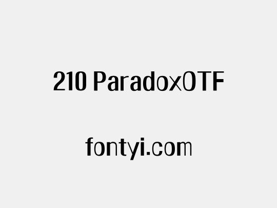 210 ParadoxOTF