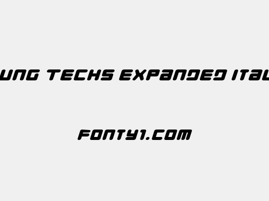 Young Techs Expanded Italic