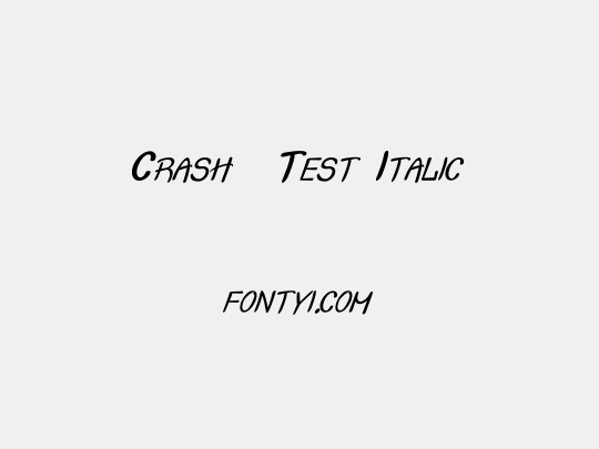 Crash  Test Italic