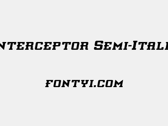 Interceptor Semi-Italic