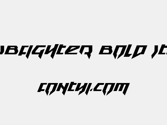 Snubfighter Bold Italic