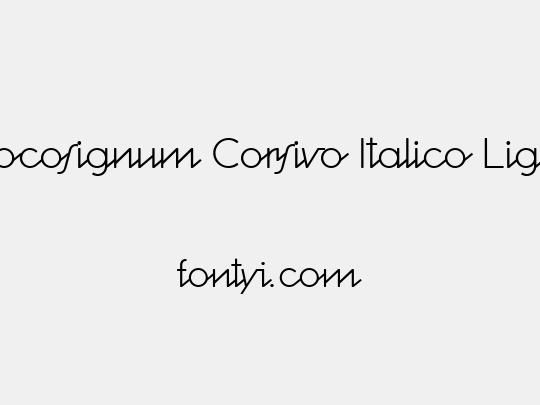 Cocosignum Corsivo Italico Light