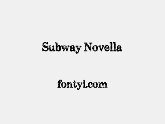 Subway Novella