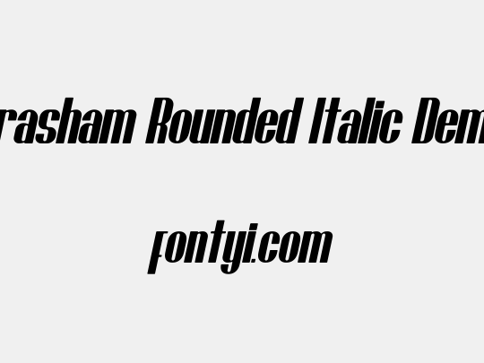 Brasham Rounded Italic Demo