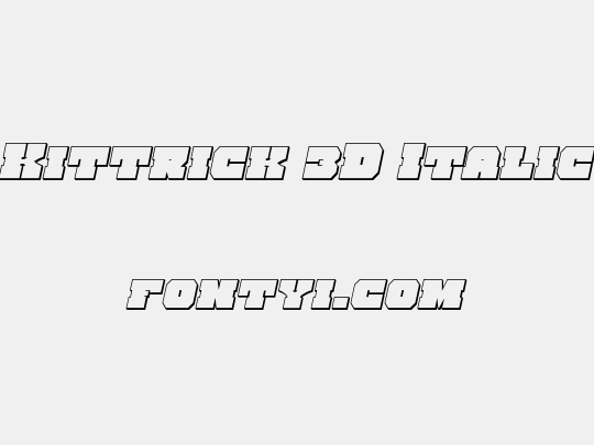 Kittrick 3D Italic
