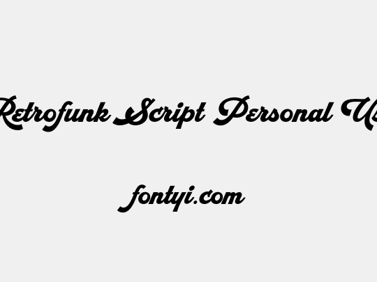 Retrofunk Script Personal Use