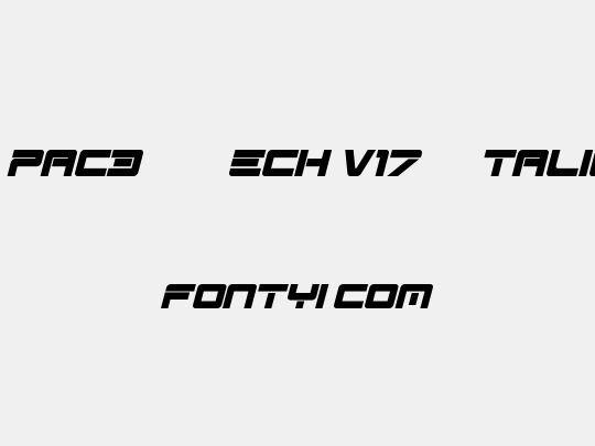 Spac3 - Tech v17 - Italic