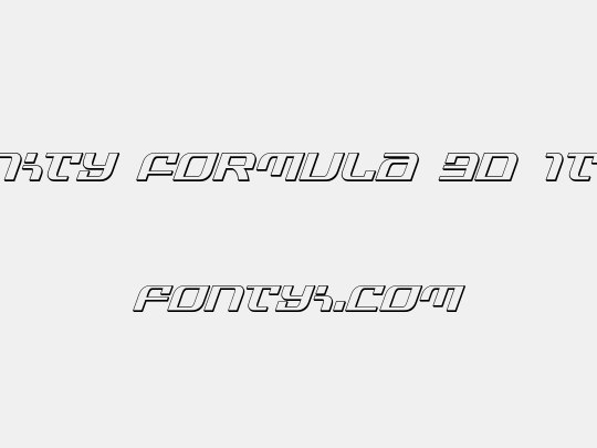 Infinity Formula 3D Italic