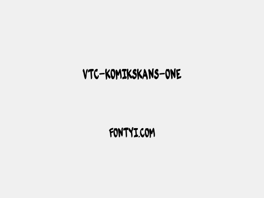 VTC-KomikSkans-One
