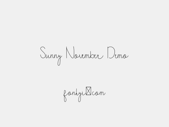 Sunny November Demo