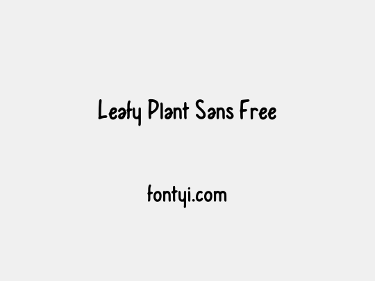 Leafy Plant Sans Free