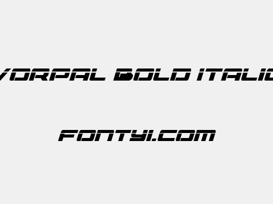 Vorpal Bold Italic