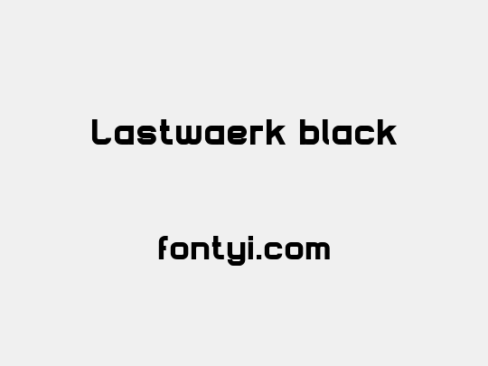 Lastwaerk black