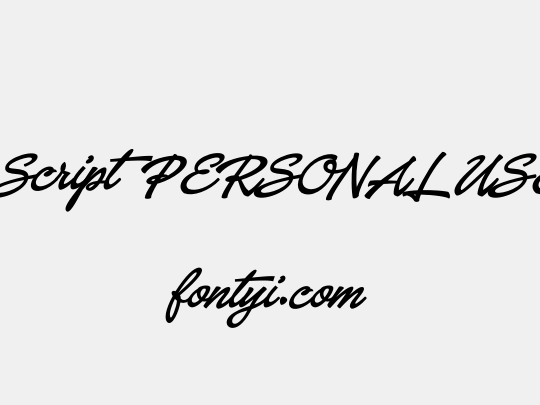 Baystar Script PERSONAL USE ONLY Medium