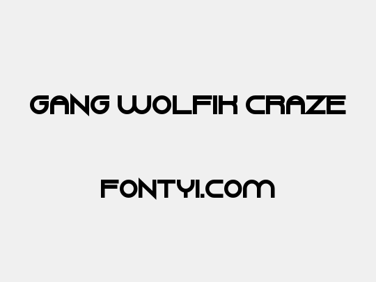 Gang Wolfik Craze