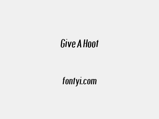 Give A Hoot