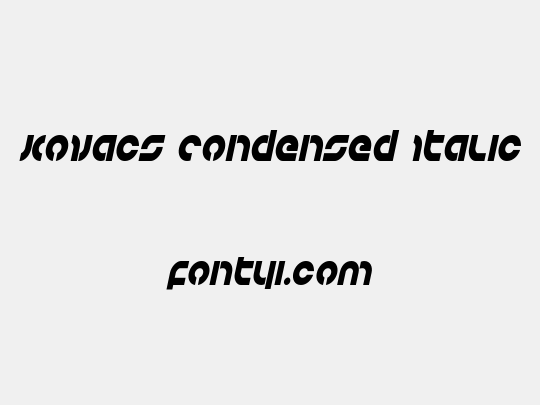Kovacs Condensed Italic