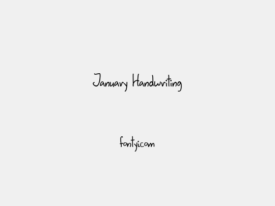 January Handwriting