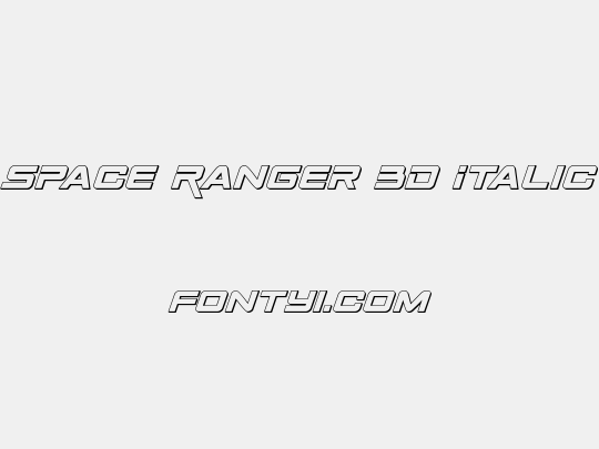 Space Ranger 3D Italic