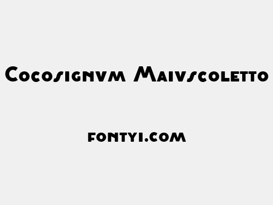 Cocosignum Maiuscoletto