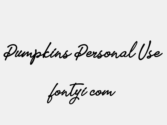 Pumpkins Personal Use
