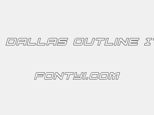 U.S.S. Dallas Outline Italic