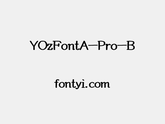 YOzFontA-Pro-B